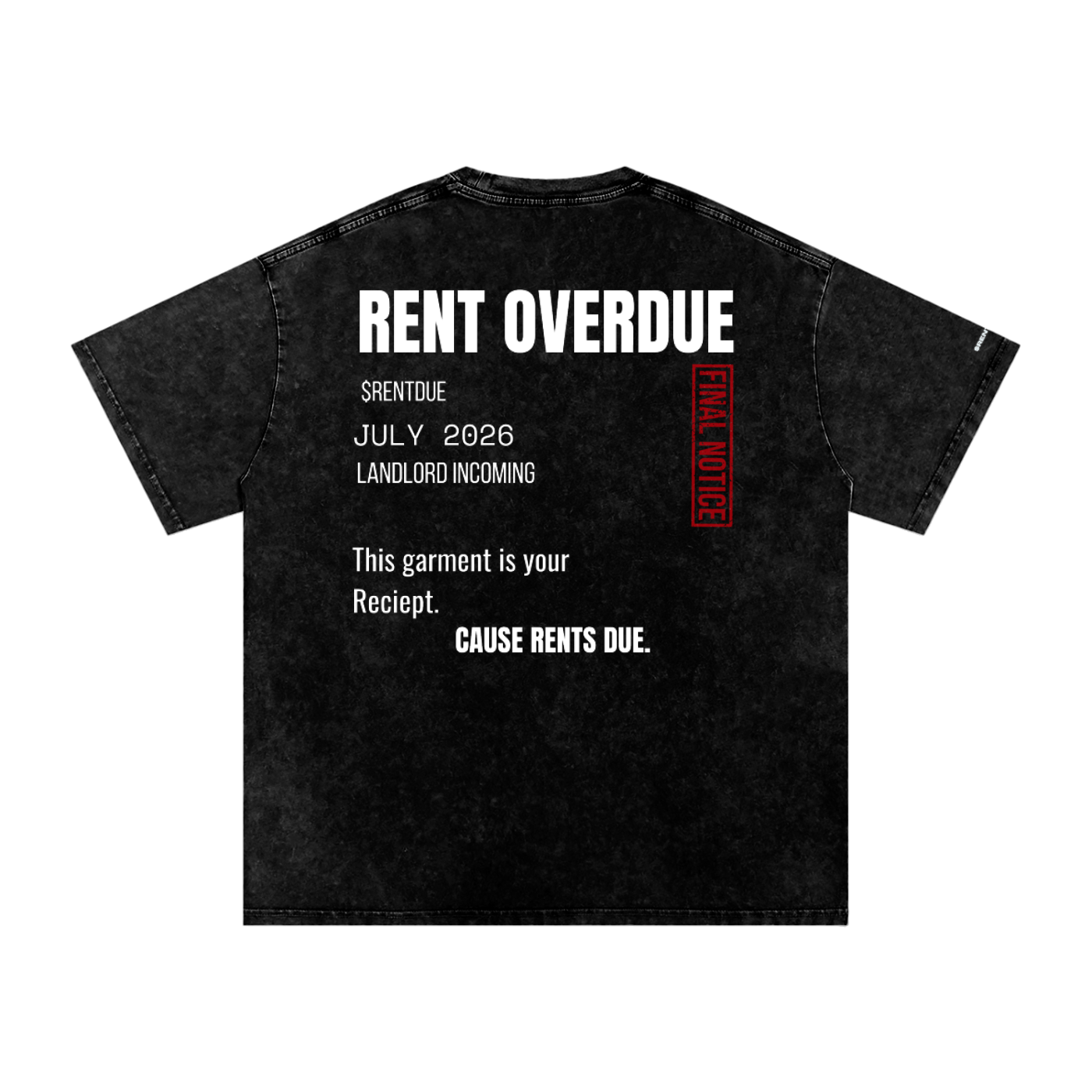 "THE RECEIPT" WASHED TEE