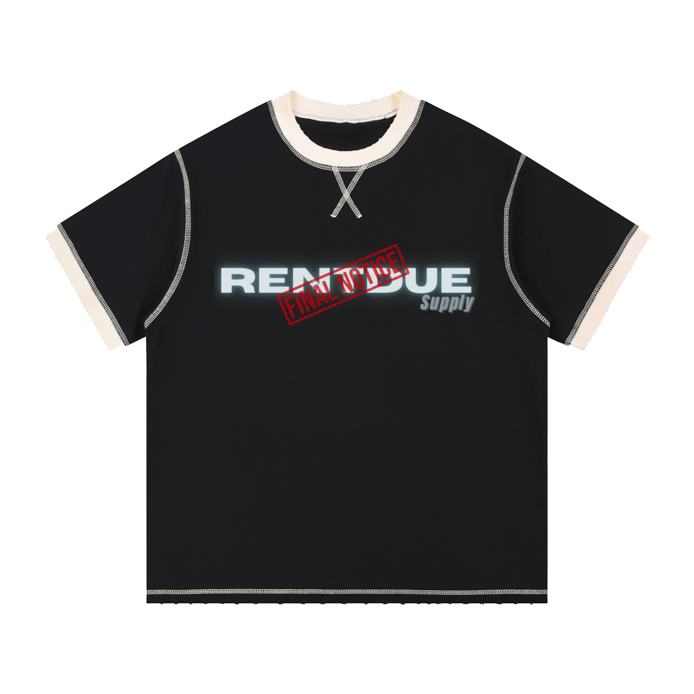 "THE MANIFESTO" DISTRESSED STITCH TEE